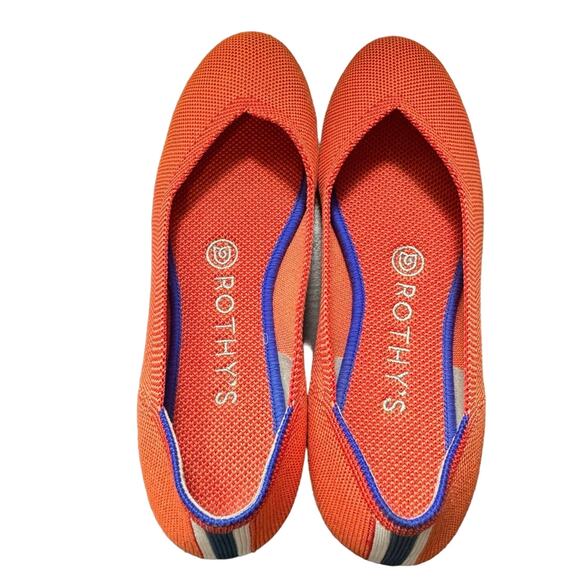 Rothy's The Flat in Persimmon Retired Color Ballet Round Toe Size 6.5 - Picture 6 of 10